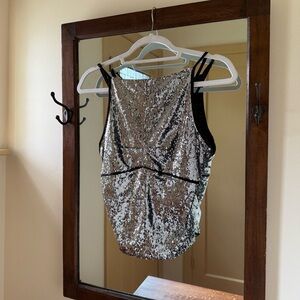 Free People Sparkling Sequin Top